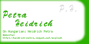 petra heidrich business card